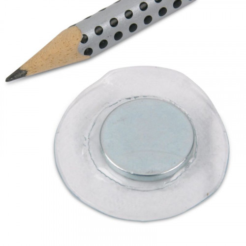 Disco magnetico da cucire Ø 18 x 2 mm copertura rotonda in PVC