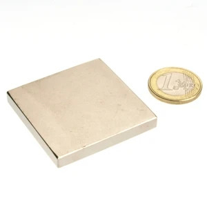 Cuboide magnetico 45,0 x 45,0 x 6,0 mm N40 nichel - aderenza 18,5 kg
