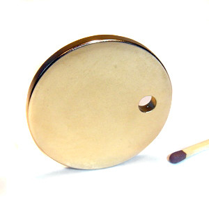 Disco magnetico Ø 40,0 x 4,0 mm N40 Oro - 5 mm foro