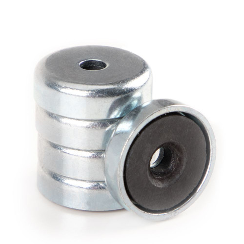 5 x Magnete con base in ferrite Ø 16 mm con svasatura, piccolo foro Ø 3,0 mm