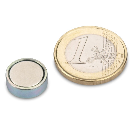 Magnete con base neodimio Ø 13,0 x 4,5 mm, zinco - aderenza 6 kg