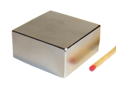 Cuboide magnetico 40,0 x 40,0 x 20,0 mm N40 nichel - aderenza 60 kg
