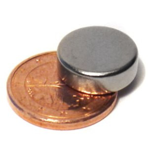 Disco magnetico Ø 12,0 x 4,0 mm N40 nichel - aderenza 3,5 kg
