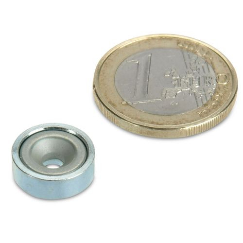 Magnete con base neodimio Ø 13,0 x 4,5 mm con svasatura aderenza 3 kg