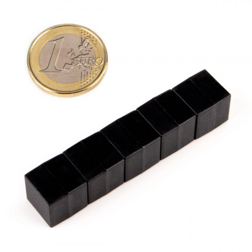 Magnete al neodimio 13 x 13 x 13 mm con rivestimento in plastica