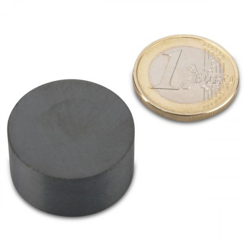 Disco magnetico Ø 26,0 x 13,0 mm HF 24/16 ferrite - aderenza 2,1 kg