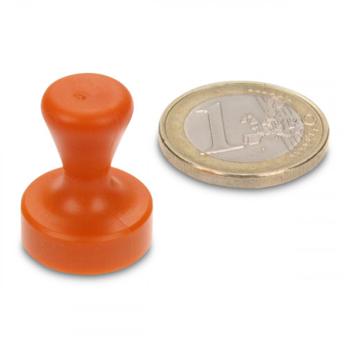 Magnete a cono Ø 17 x 22 mm NEODIMIO - arancione - aderenza 3,5 kg