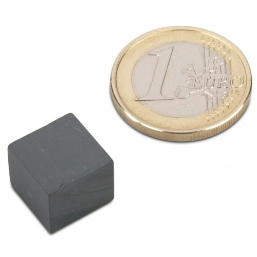 Cuboide magnetico 12,0 x 12,0 x 10,0 mm Y35 ferrite - aderenza 600 g