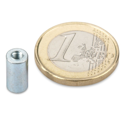 Magnete con base in neodimio Ø 6,0 mm con boccola filettata M3 aderenza 0,5 kg