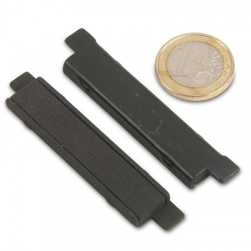 Barra magnetica 67 x 14 x 5 mm rivestita in ferrite nera - OFFERTA