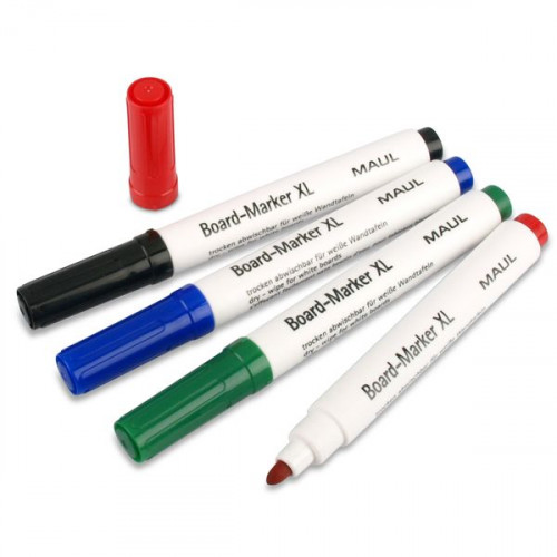 Pennarello per lavagna XL, set con 4 penne, colori assortiti