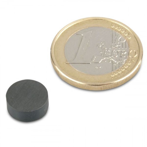 Disco magnetico Ø 10,2 x 4,0 mm HF 24/16 ferrite - aderenza 390 g
