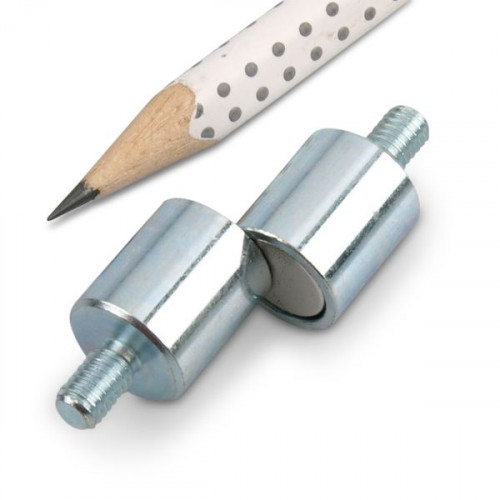 Magnete cilindrico con base al neodimio Ø 13 x 11 mm con filettatura M4x8 - aderenza 5 kg