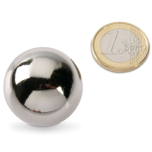 Sfera magnetica / Magnete a sfera Ø 30.0 mm nichel N40 - aderenza 12,9 kg