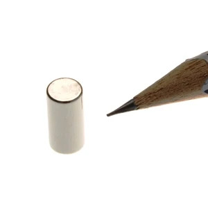 Cilindro magnetico Ø 6,0 x 12,0 mm N35 nichel - aderenza 1,2 kg