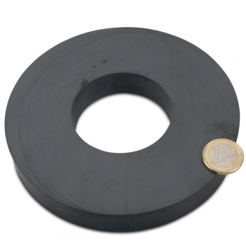 Anello magnetico Ø 140,0 x 60,0 x 20,0 mm Y30 ferrite - aderenza 19 kg