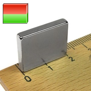 Cuboide magnetico 20,0 x 3,5 x 16,0 mm N35 nichel - aderenza 4,1 kg