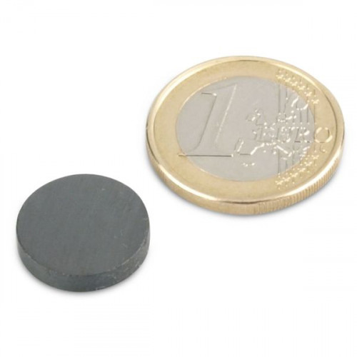 Disco magnetico Ø 15,0 x 3,0 mm Y30 ferrite - aderenza 300 g