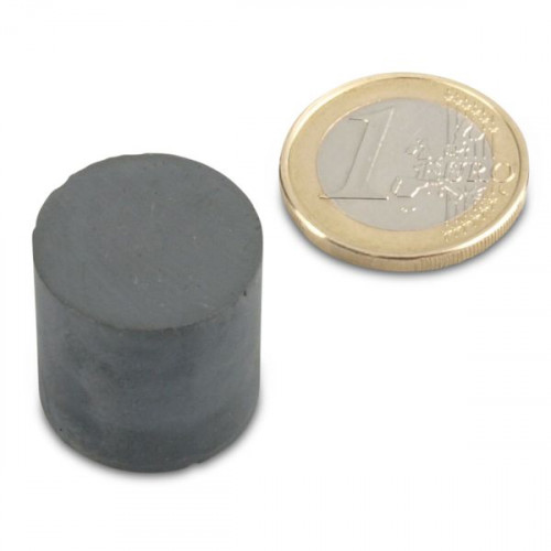 Disco magnetico Ø 20,0 x 20,0 mm Y35 ferrite - aderenza 1,7 kg