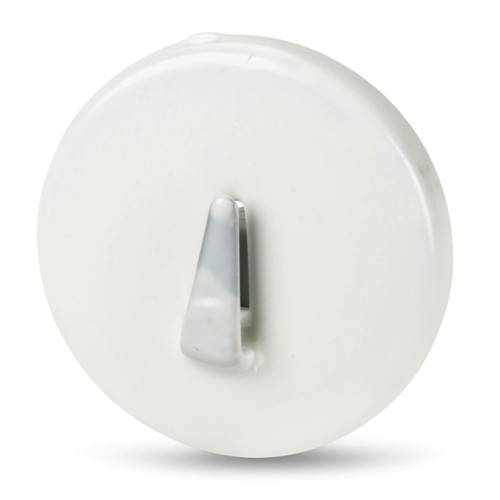 Gancio magnetico Ø 68 mm per utilizzo verticale, gommato, bianco - aderenza 4,2 kg