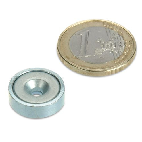 Magnete con base neodimio Ø 16,0 x 5,0 mm con svasatura aderenza 5 kg