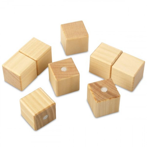 Cubi in legno con magneti al neodimio - set con 8 cubi magnetici