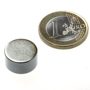 Disco magnetico Ø 15,0 x 8,0 mm N42 nichel - aderenza 7,2 kg