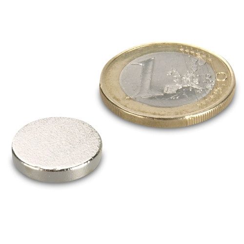 SmCo Disco magnetico Ø 15,0 x 3,0 mm S280 nichel - aderenza 2,1 kg
