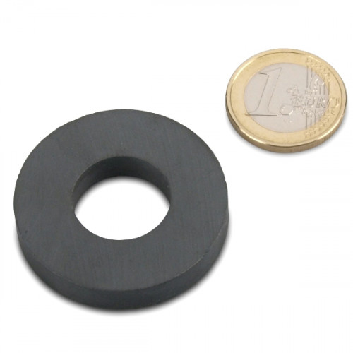 Anello magnetico Ø 39,0 x 18,0 x 7,0 mm HF 24/16 ferrite - aderenza 2,8 kg