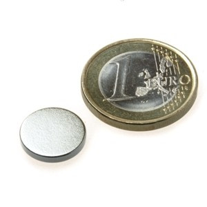 Disco magnetico Ø 13,0 x 2,0 mm N45 nichel - aderenza 1,5 kg