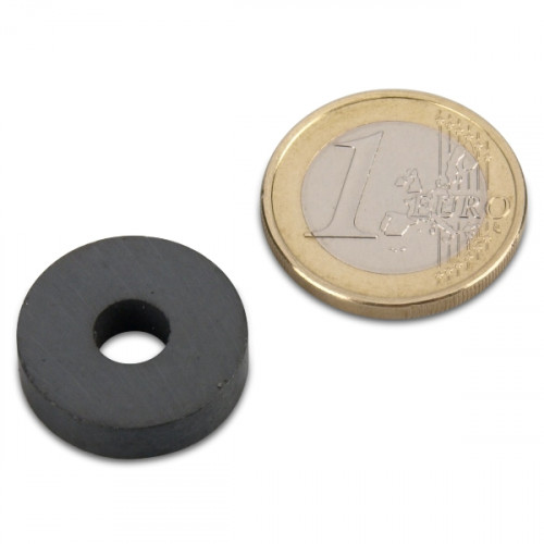 Anello magnetico Ø 20,0 x 6,0 x 5,0 mm Y35 ferrite - aderenza 750 g