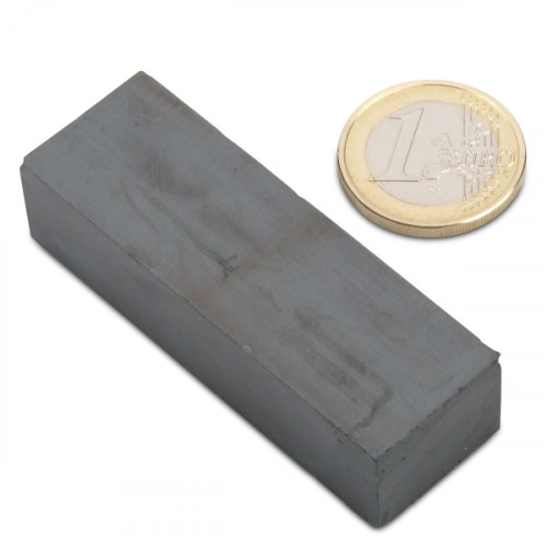 Cuboide magnetico 60,0 x 20,0 x 15,0 mm Y35 ferrite - aderenza 3,5 kg