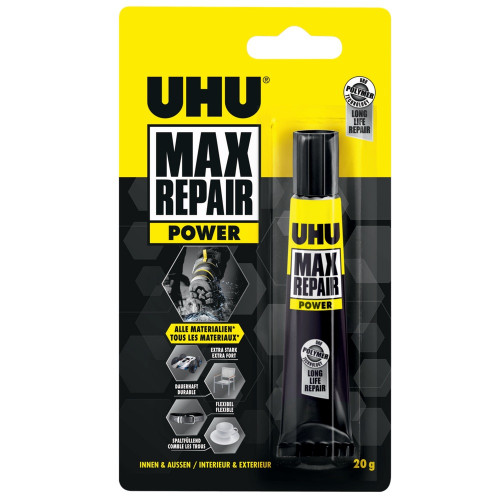 UHU Max Repair, adesivo magnetico estremamente forte, 20 g