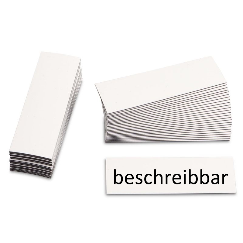 Scribble colore: bianco lucido etichette magnetiche flessibili 120 x 40 x 0,76 mm confezione da 10 pezzi scrivibili e cancellabili 