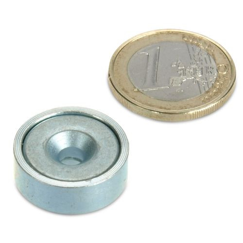 Magnete con base neodimio Ø 20,0 x 7,0 mm con svasatura aderenza 8 kg