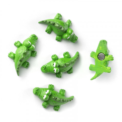Magneti decorativi KROKO - Set con 5 coccodrilli magnetici verdi