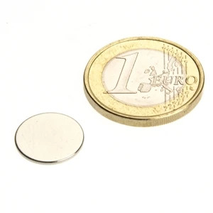 Disco magnetico Ø 13,0 x 1,0 mm N45 nichel - aderenza 850 g